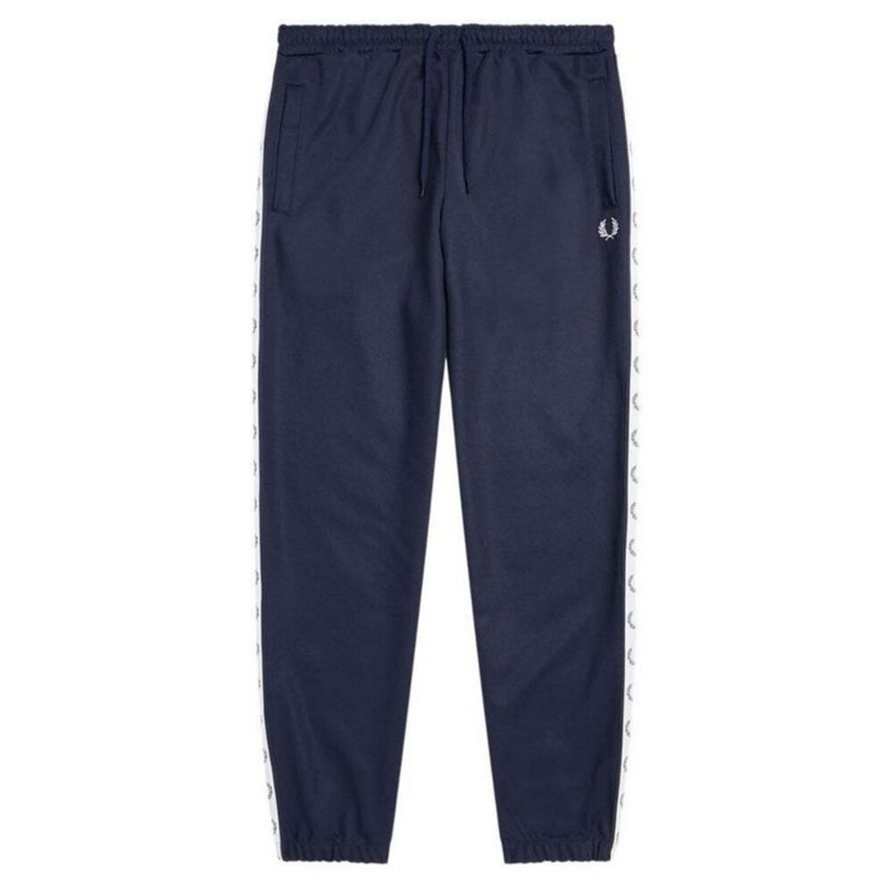 Fred Perry Mens Branded Tape Sweatpants / Navy